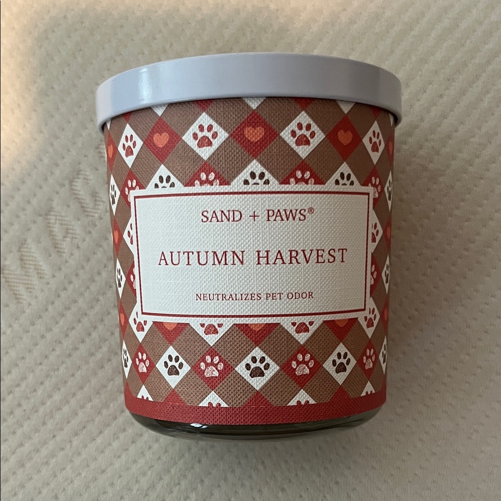 Sand + Paws Autumn Harvest Candle neutralizer for pet odor great for bathroom